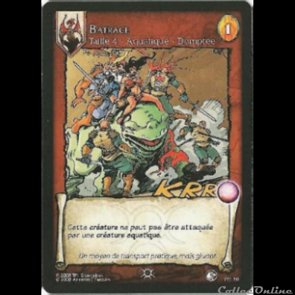 jeux jouet jeu carte collectionner lanfeust de troy 077 batrace