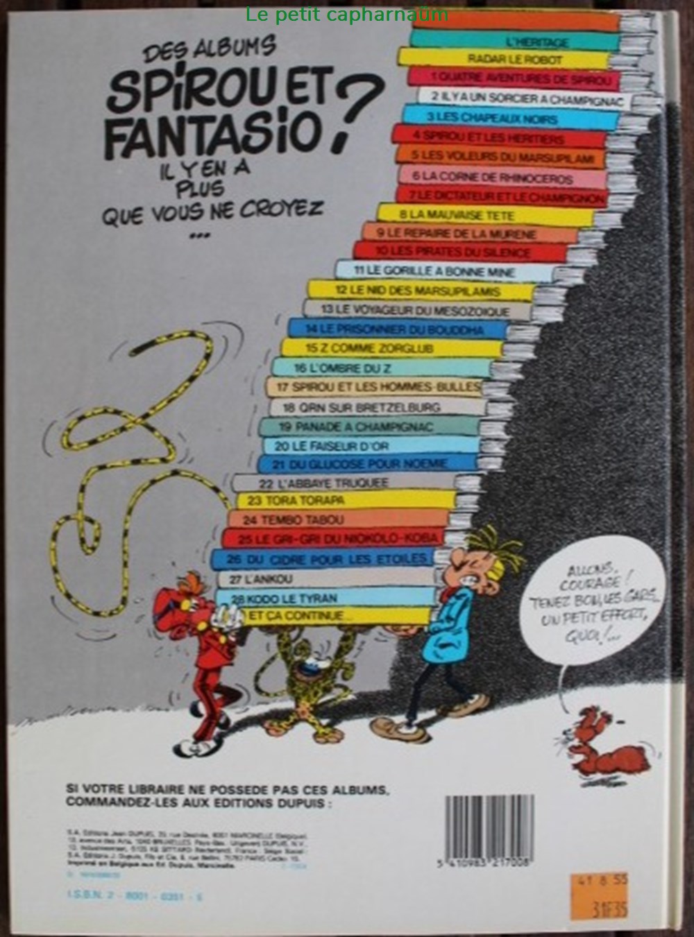 Spirou et Fantasio - 24 - Tembo tabou - Rééd. 1984 livres bd revues bandes dessinees spirou et fantasio 24 tembo tabou reed 1984