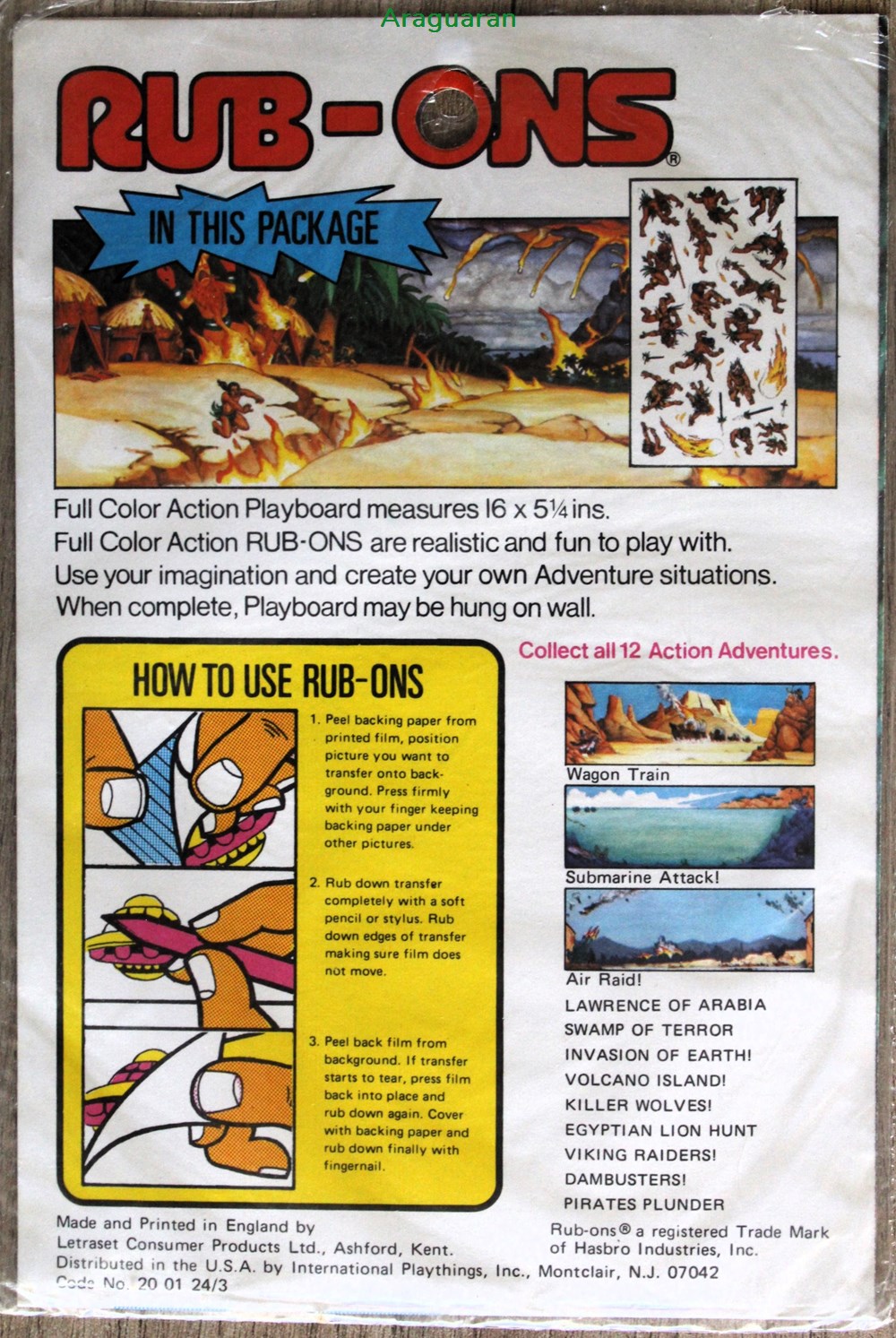 divers decorations magnets autocollants decalcomanies decorama letraset actions transfers adventures volcano island