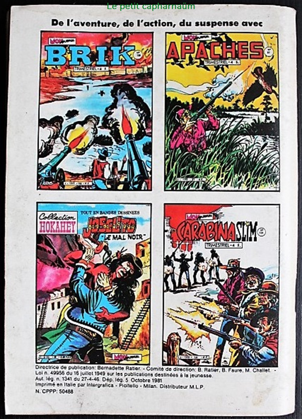 Whipii ! - 088 - Stormy Joe : Le cimetière indien - EO 1981 livres bd revues bandes dessinees whipii 088 stormy joe le cimetiere indien eo 1981