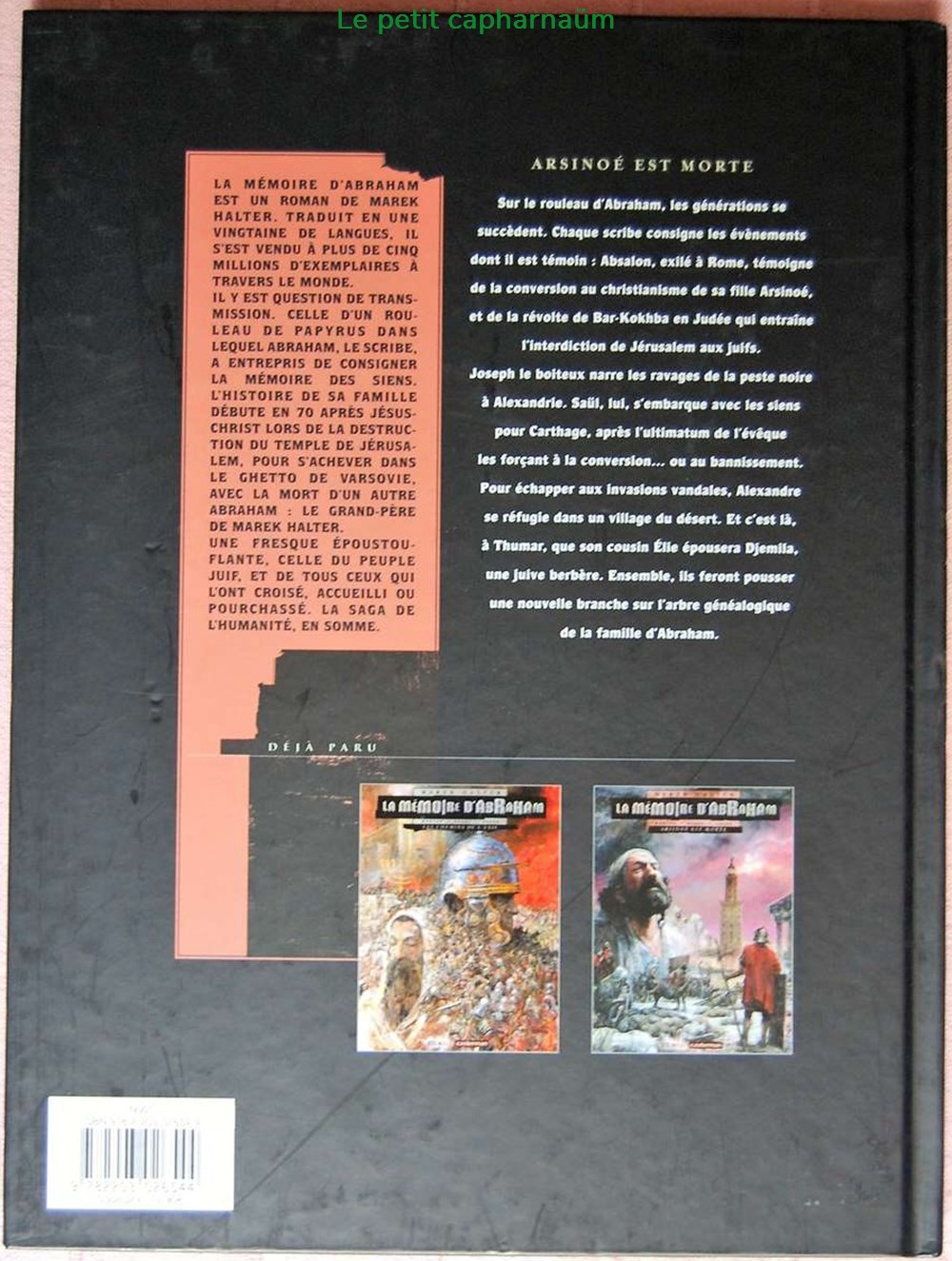 La mémoire d'Abraham - 02 - Arsinoé est morte - EO 2011 livres bd revues bandes dessinees la memoire abraham 02 arsinoe est morte eo 2011