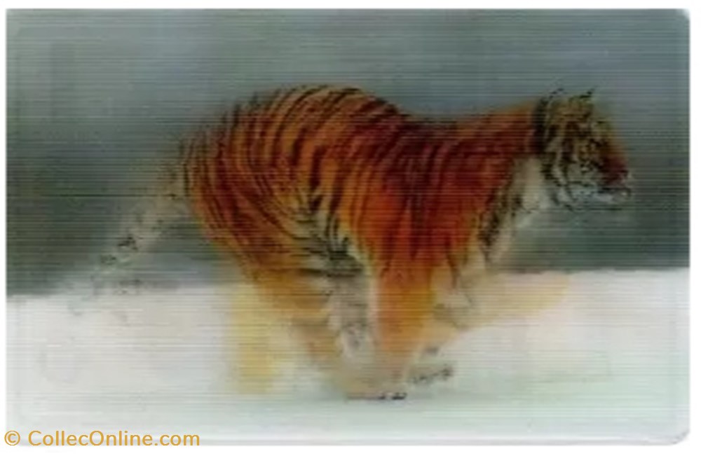 Animaux Cora 2014 - Carte Holographique - 07 - Tigre jeux jouets jeu de collectionner animaux cora 2014 carte holographique 07 tigre