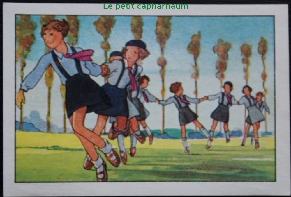 documents anciens chromos images alimentaires image chromo la vie fiere et joyeuse des scouts x 03 la ronde