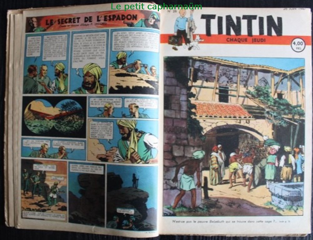 Tintin (édition Belge) - Recueil N°003 - Du n°24 au 40 de l'année 1947 8 livres bd revues vieux journaux tintin edition belge recueil n 003 du n 24 au 40 de annee 1947