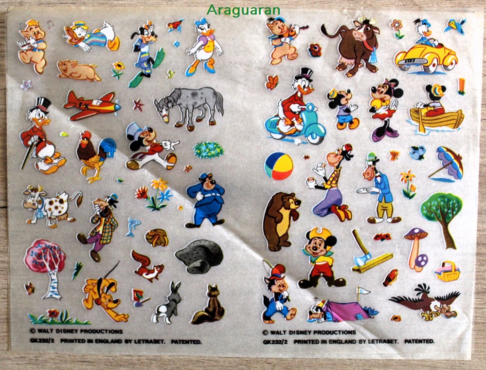 divers decorations magnets autocollants decalcomanies decorama letraset action transfers panorama walt disney