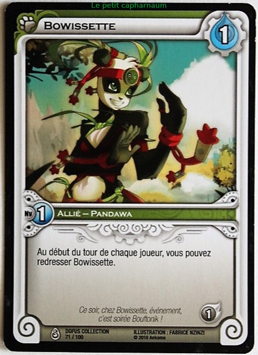 Wakfu TCG - 2011 - Dofus Collection - 071 - Bowissette - Peu commune jeux de societe jouets jeu carte collectionner wakfu tcg 2011 dofus collection 071 bowissette peu commune
