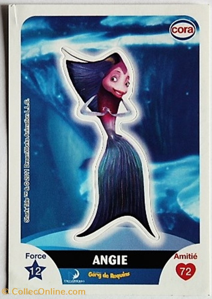 Dreamworks Cora 2011 - S078 - Gang de requins - Angie jeux jouets jeu carte collectionner dreamworks cora 2011 s078 gang de requins angie