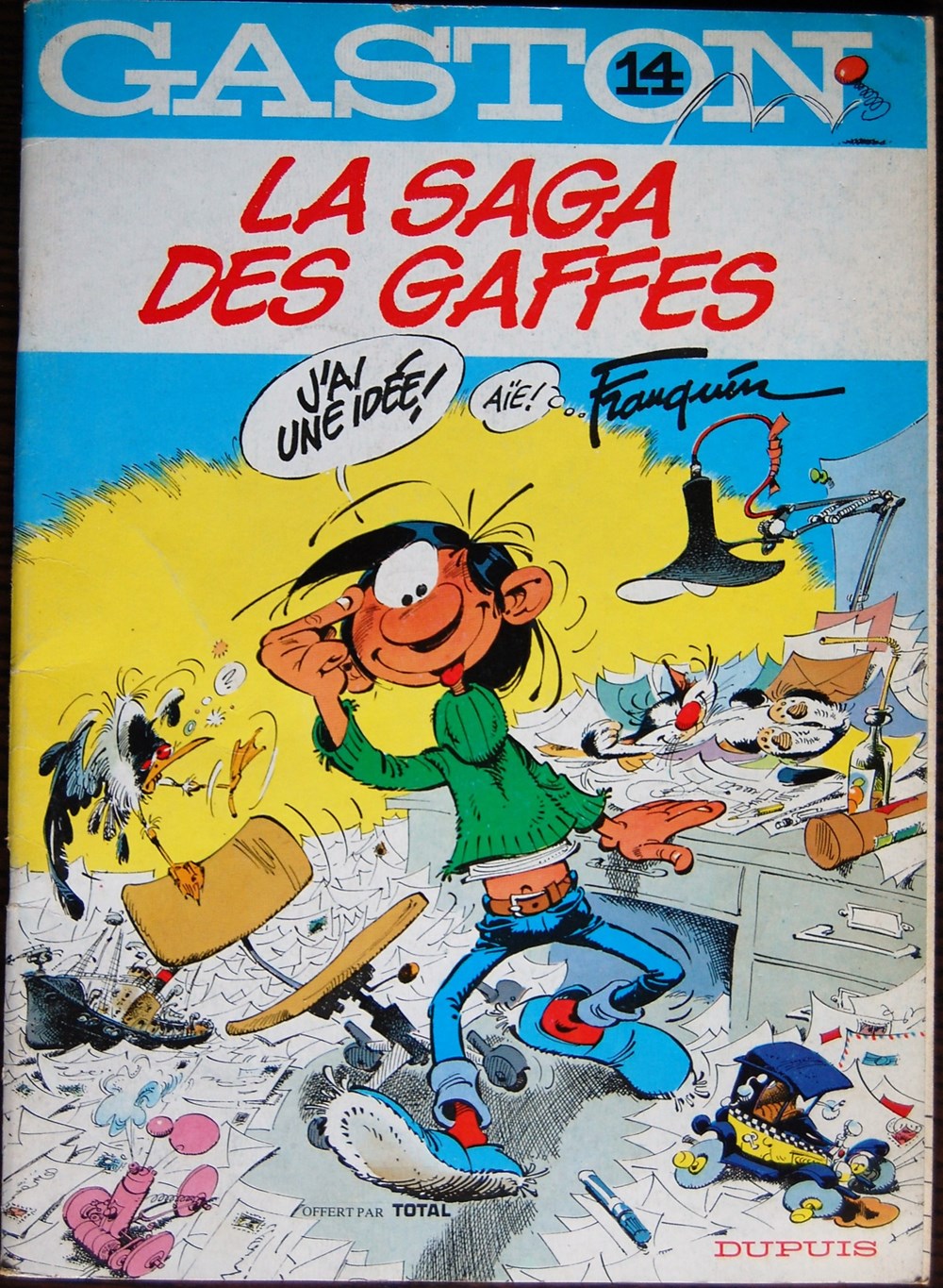 Gaston - 14 - La saga des gaffes - Rééd. Publicitaire Total 1988 livres bd revues bandes dessinees gaston 14 la saga des gaffes reed publicitaire total 1988