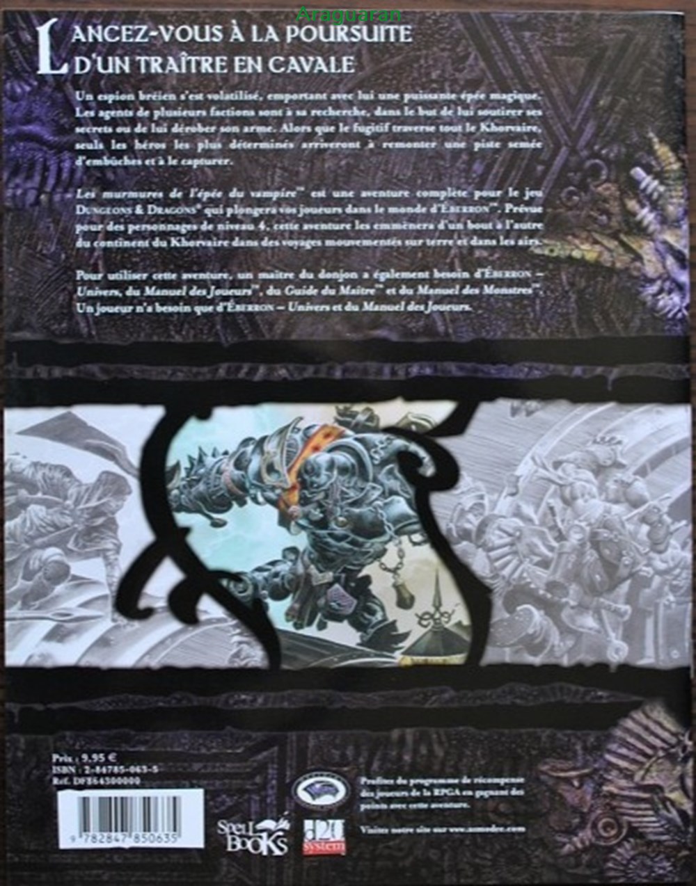Jeu de rôle - D&D3 - Eberron - Les murmures de l'épée du vampire jeux societe jouets roles jeu de role d d3 eberron les murmures de epee du vampire