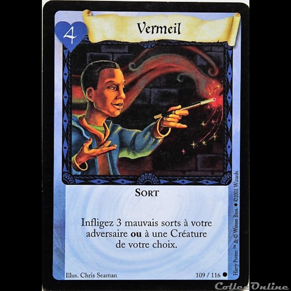 TCG Harry Potter - Set de base - 109 - Vermeil - Commune jeux jouets jeu carte collectionner tcg harry potter set de base 109 vermeil commune