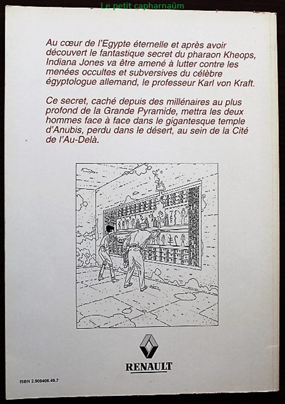 Indiana Jones - 01 - Le secret de la pyramide - Rééd. 1996 Publicitaire Renault livres bd revues bandes dessinees indiana jones 01 le secret de la pyramide reed 1996 publicitaire renault