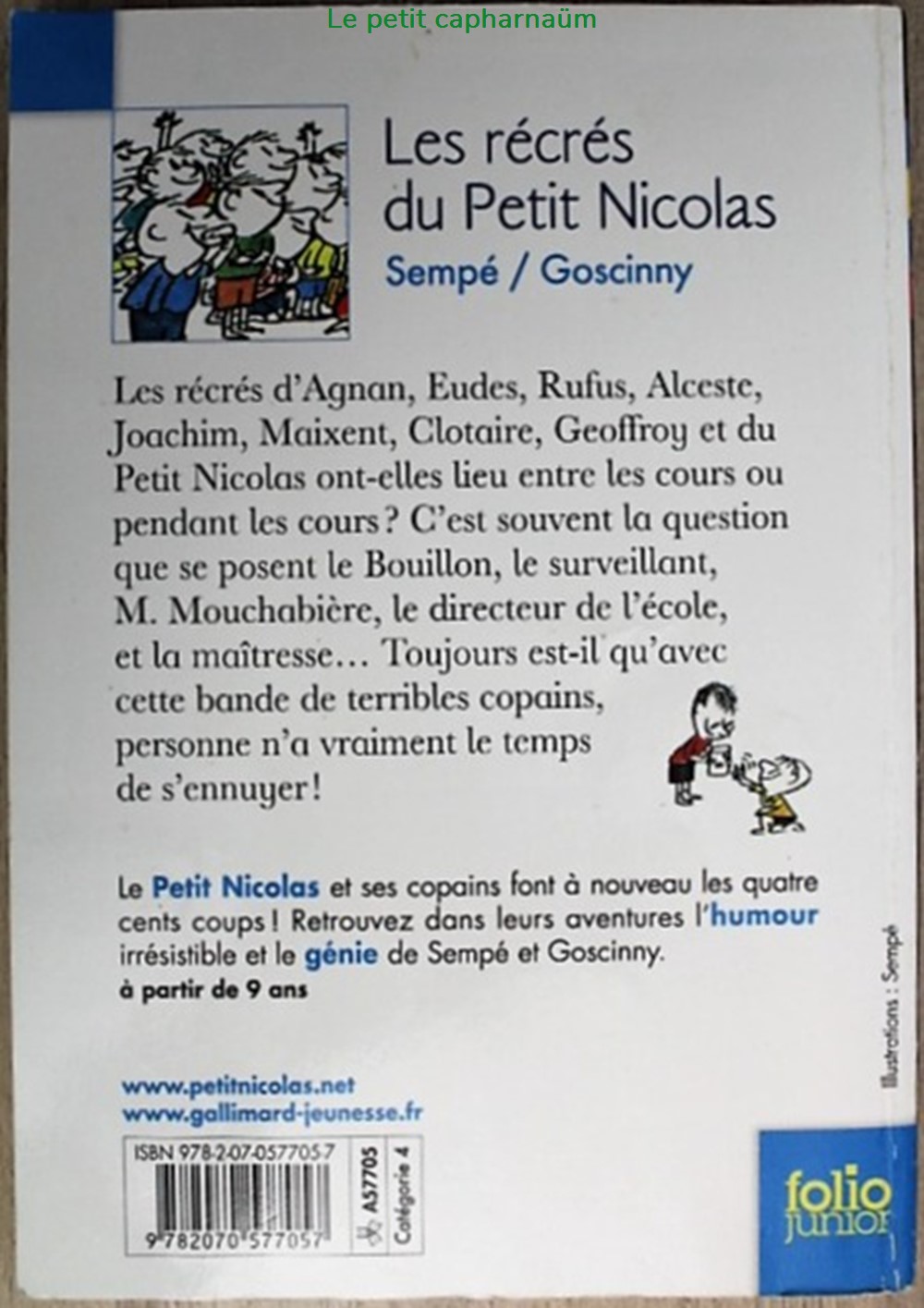 livres bd revues le petit nicolas 04 les recres du petit nicolas livre de poche 2007