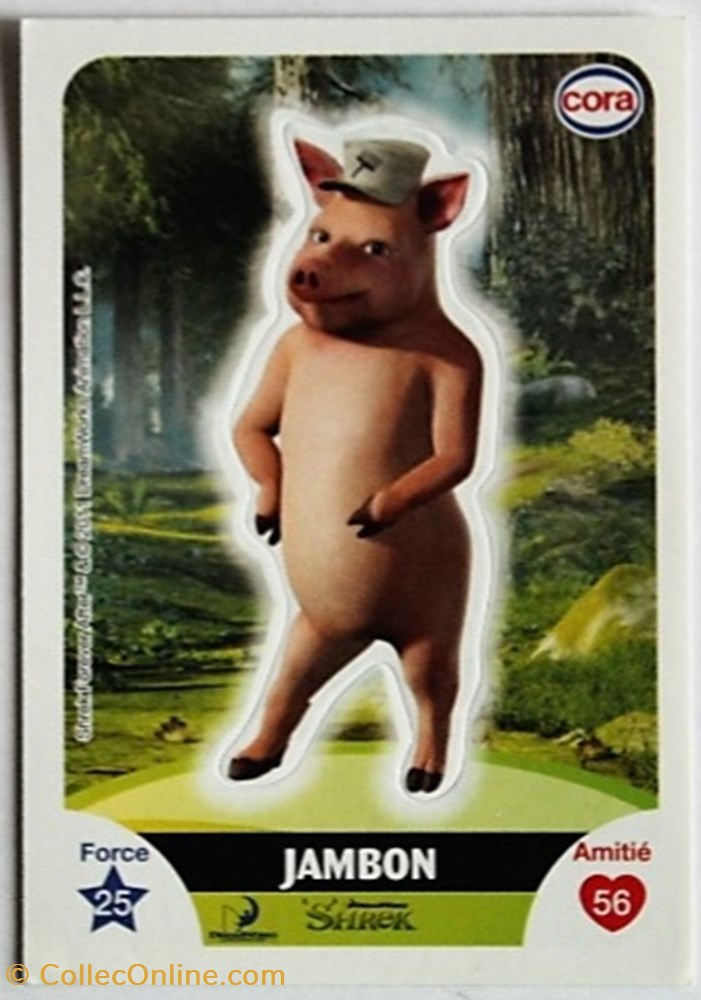 Dreamworks Cora 2011 - S066 - Shrek - Jambon jeux jouets jeu de carte collectionner dreamworks cora 2011 s066 shrek jambon