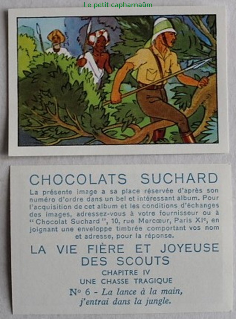 documents anciens chromos images alimentaires image chromo la vie fiere et joyeuse des scouts iv 06 entrai dans la jungle