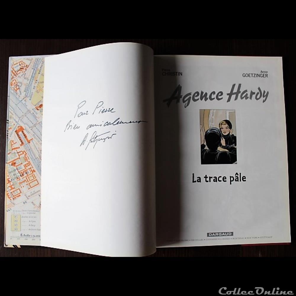 Album - Agence Hardy - 02 - La trace pâle - EO 2002 Dédicacée 3 livres bd revues bandes dessinees album agence hardy 02 la trace pale eo 2002 dedicacee