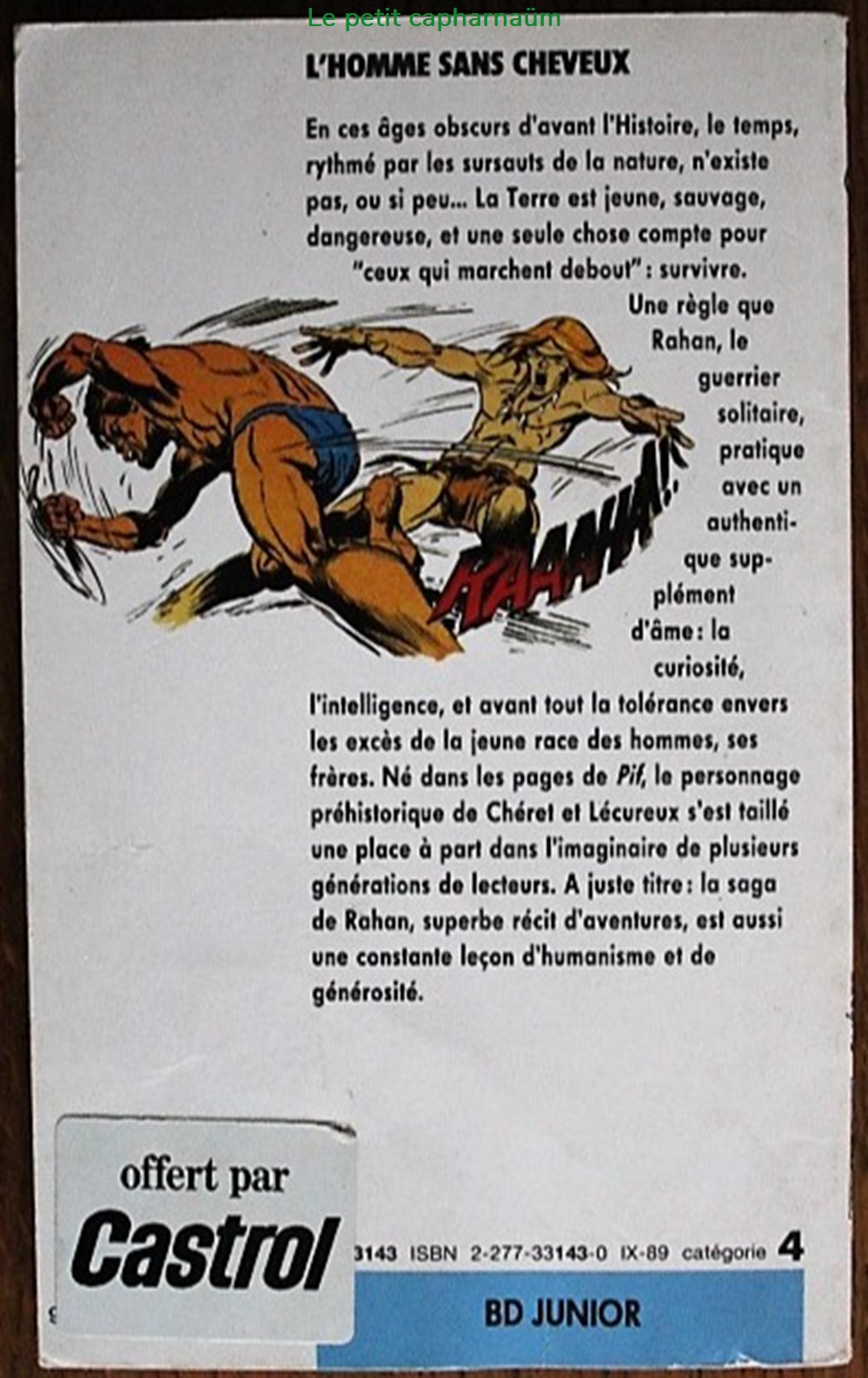 Rahan (Livre de poche) - 01 - L'homme sans cheveux - EO 1974 livres bd revues bandes dessinees rahan livre de poche 01 homme sans cheveux eo 1974