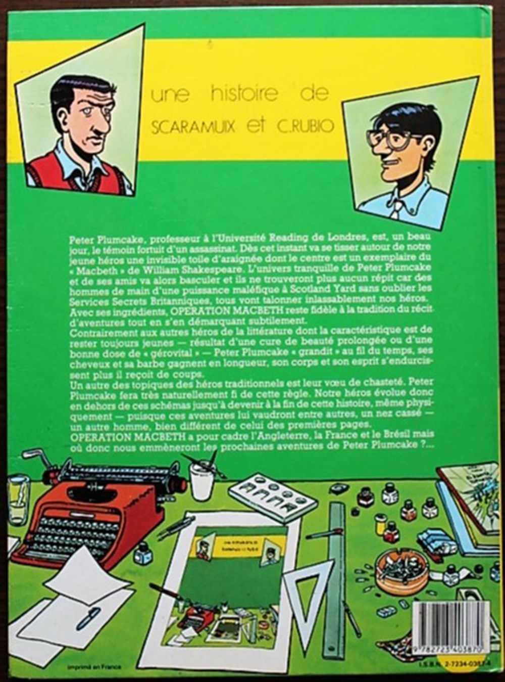Album - Peter Plumcake - Opération Mac Beth - EO 1984 livres bd revues bandes dessinees album peter plumcake operation mac beth eo 1984