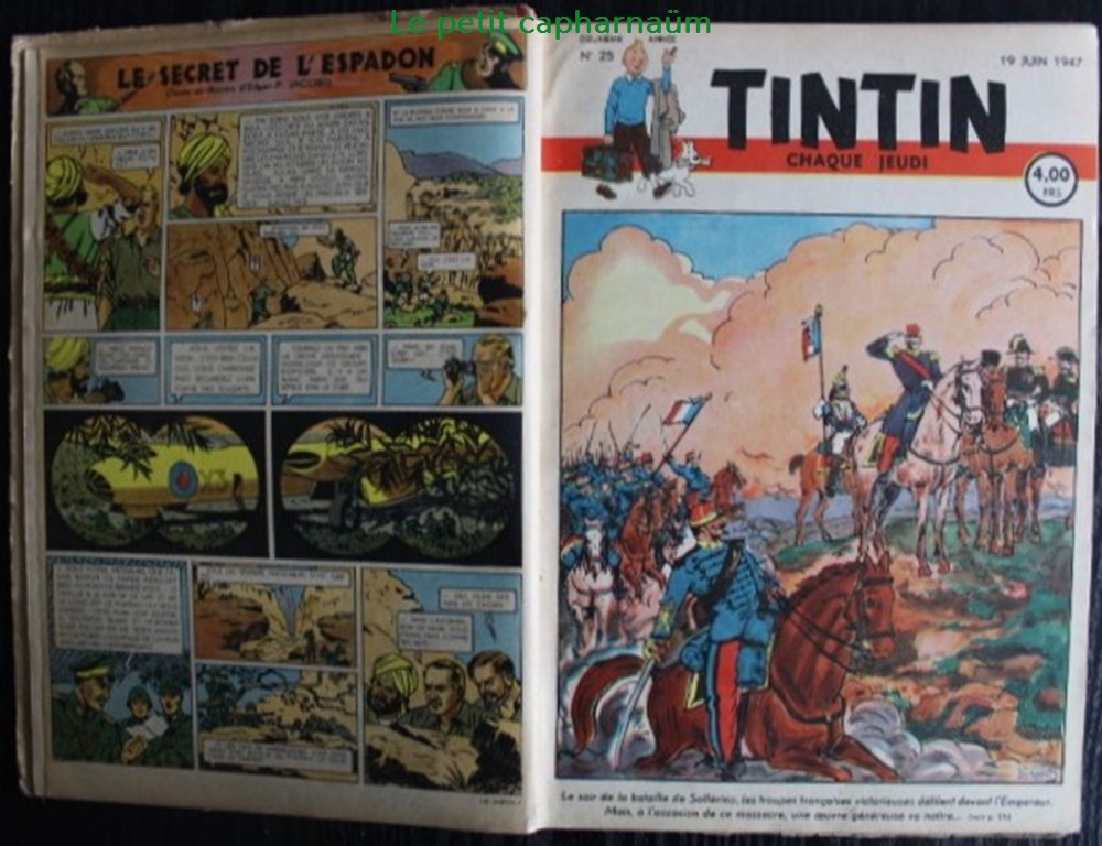 Tintin (édition Belge) - Recueil N°003 - Du n°24 au 40 de l'année 1947 6 livres bd revues vieux journaux tintin edition belge recueil n 003 du n 24 au 40 de annee 1947