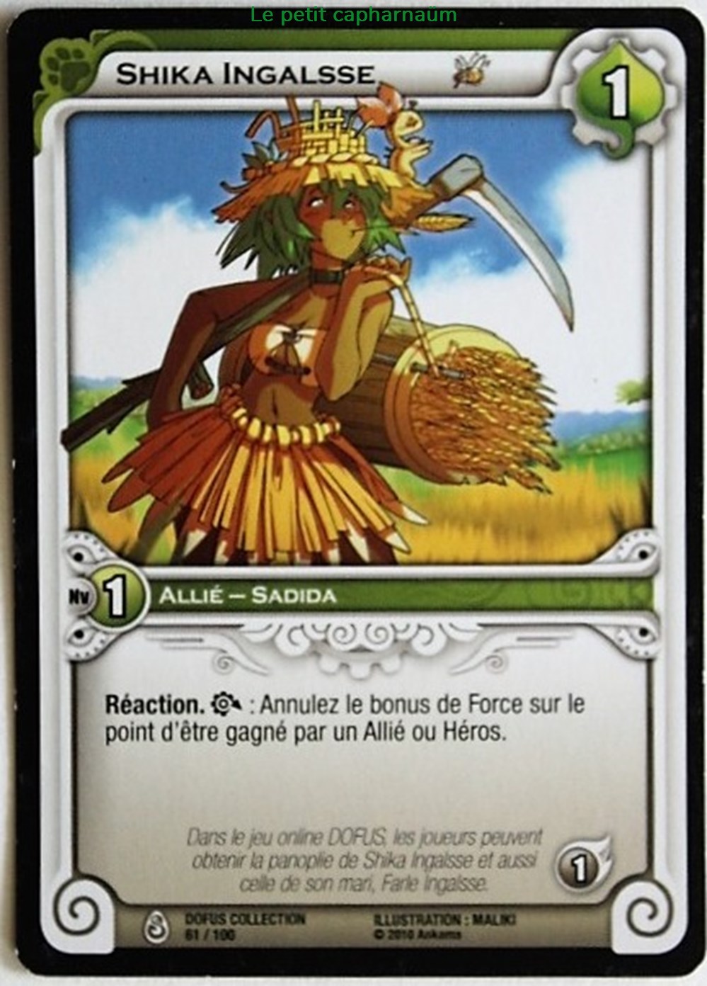 Wakfu TCG - 2011 - Dofus Collection - 061 - Shika Ingalsse - Commune jeux de societe jouets jeu carte collectionner wakfu tcg 2011 dofus collection 061 shika ingalsse commune