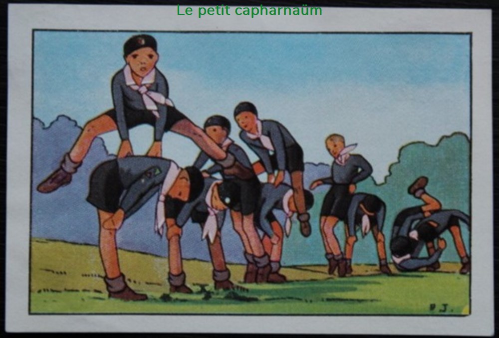 documents anciens chromos images alimentaires image chromo la vie fiere et joyeuse des scouts vii 06 la meute amuse