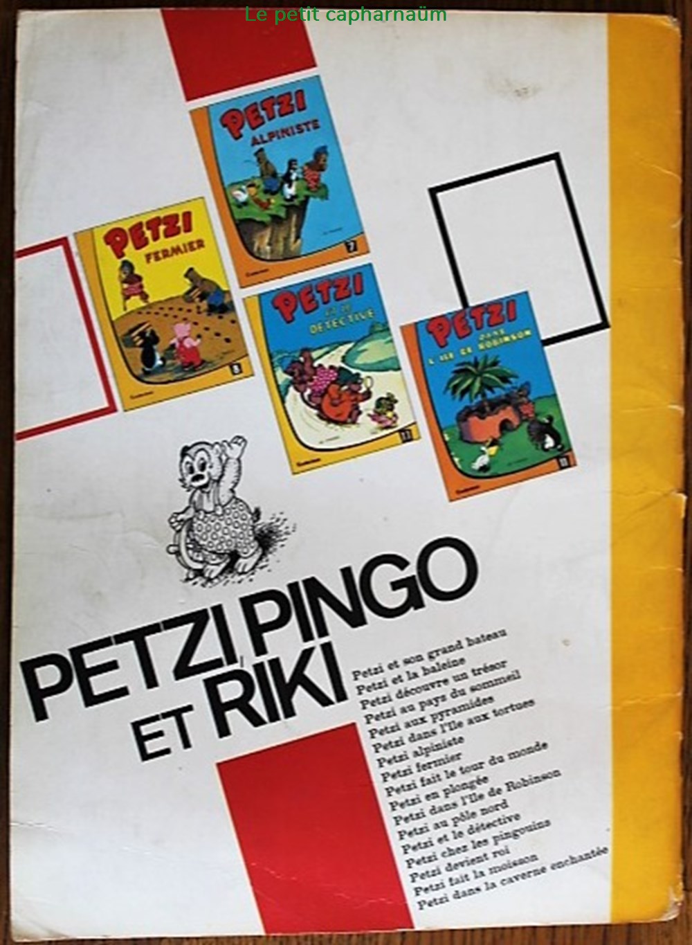 Petzi (1ère série) - 09 - Petzi fait le tour du monde - Rééd. 1966 livres bd revues bandes dessinees petzi 1ere serie 09 petzi fait le tour du monde reed 1966