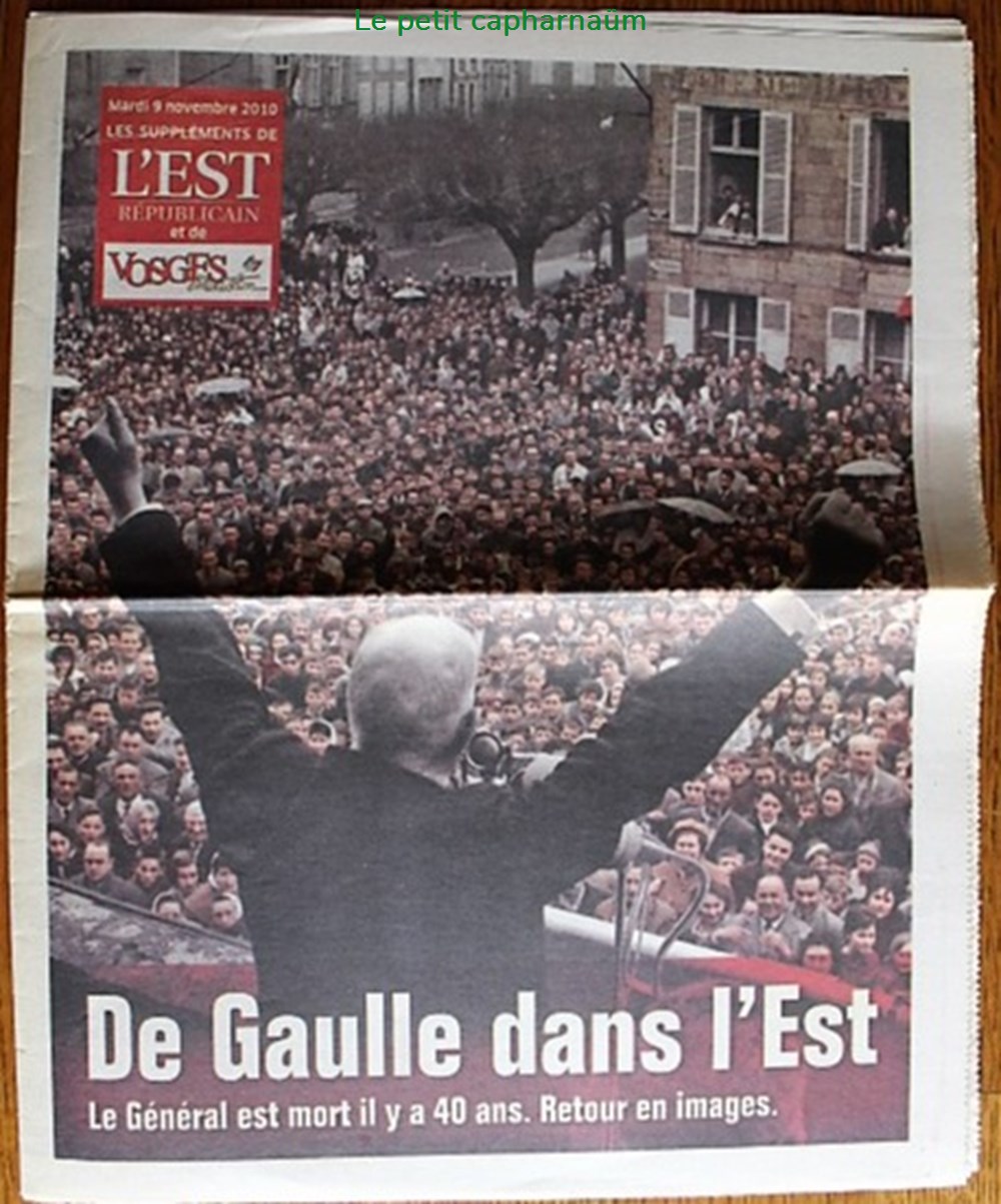 Journal L'est républicain - Supplément du 09/11/2010 - Le Général De Gaulle livres bd revues vieux journaux journal est republicain supplement du 09 11 2010 le general de gaulle