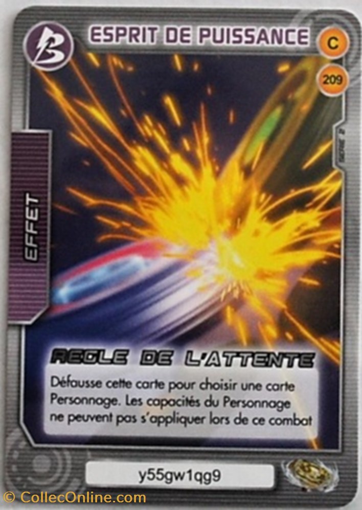 TCG Beyblade - 209/240 - Esprit de puissance jeux jouets jeu carte collectionner tcg beyblade 209 240 esprit de puissance