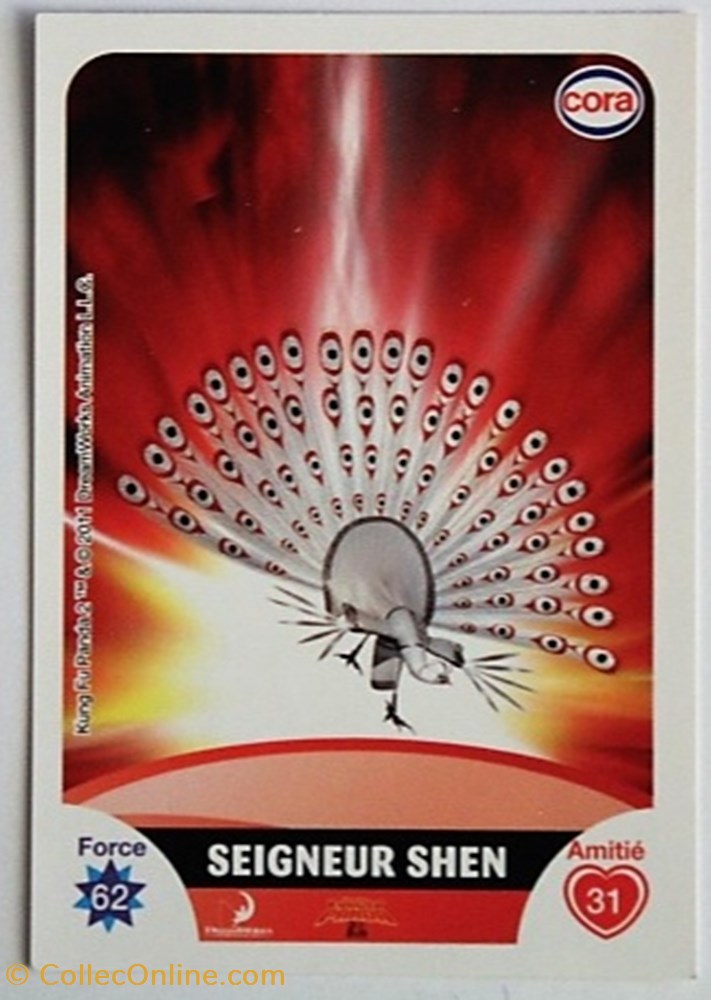 Dreamworks Cora 2011 - C071 - Kung Fu Panda - Seigneur Shen jeux jouets jeu de carte collectionner dreamworks cora 2011 c071 kung fu panda seigneur shen