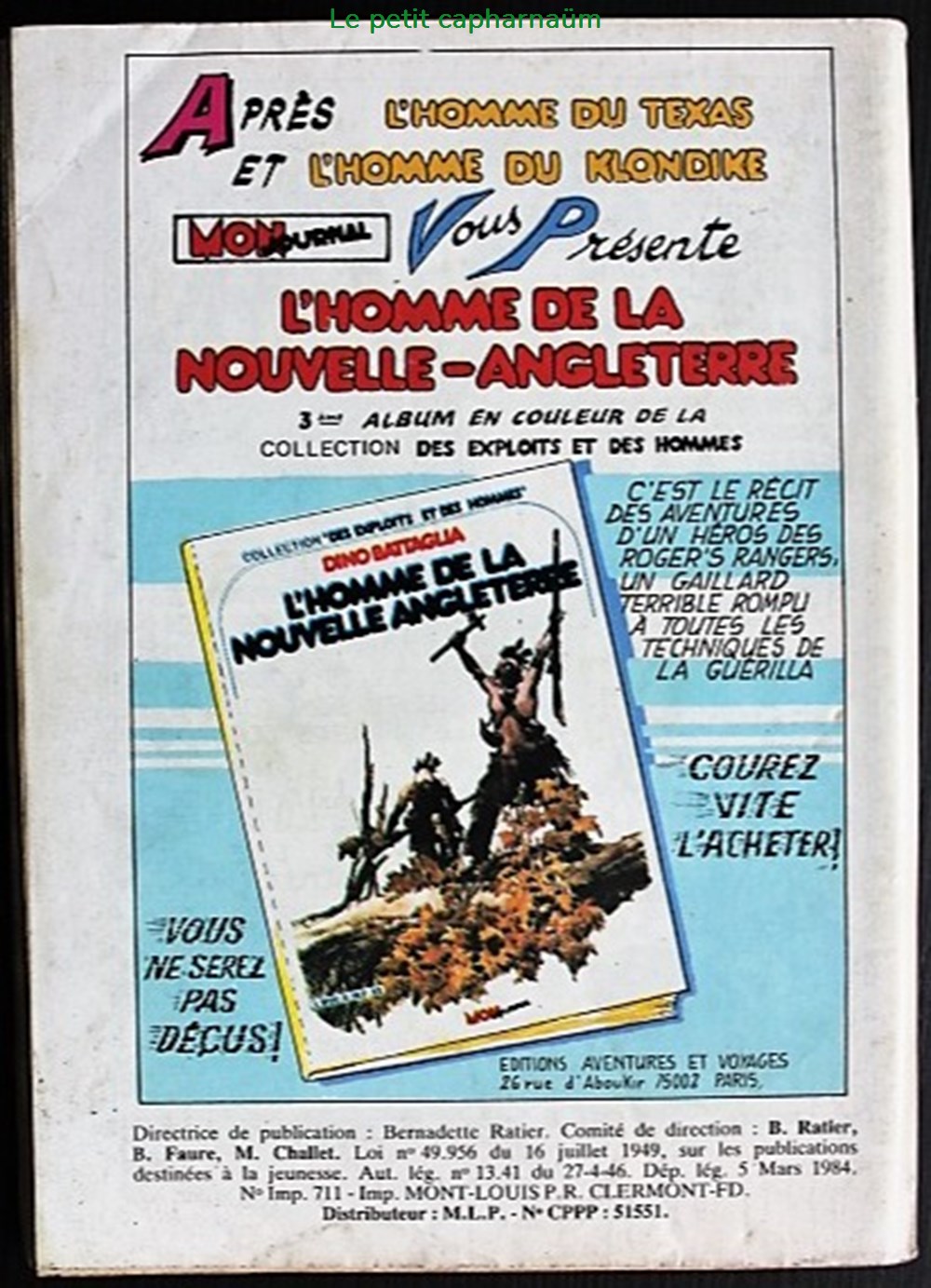 La route de l'ouest - 113 - La charge des longs couteaux - EO 1984 livres bd revues bandes dessinees la route de ouest 113 la charge des longs couteaux eo 1984