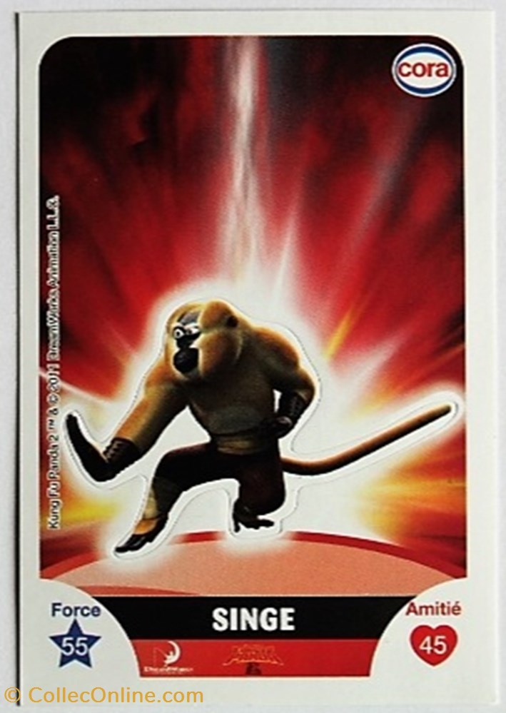 Dreamworks Cora 2011 - S049 - Kung Fu Panda - Singe jeux jouets jeu de carte collectionner dreamworks cora 2011 s049 kung fu panda singe