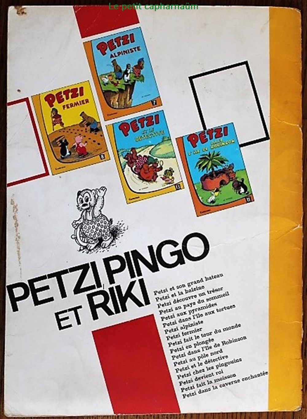 Petzi (1ère série) - 03 - Petzi découvre un trésor - Rééd. 1966 livres bd revues bandes dessinees petzi 1ere serie 03 petzi decouvre un tresor reed 1966