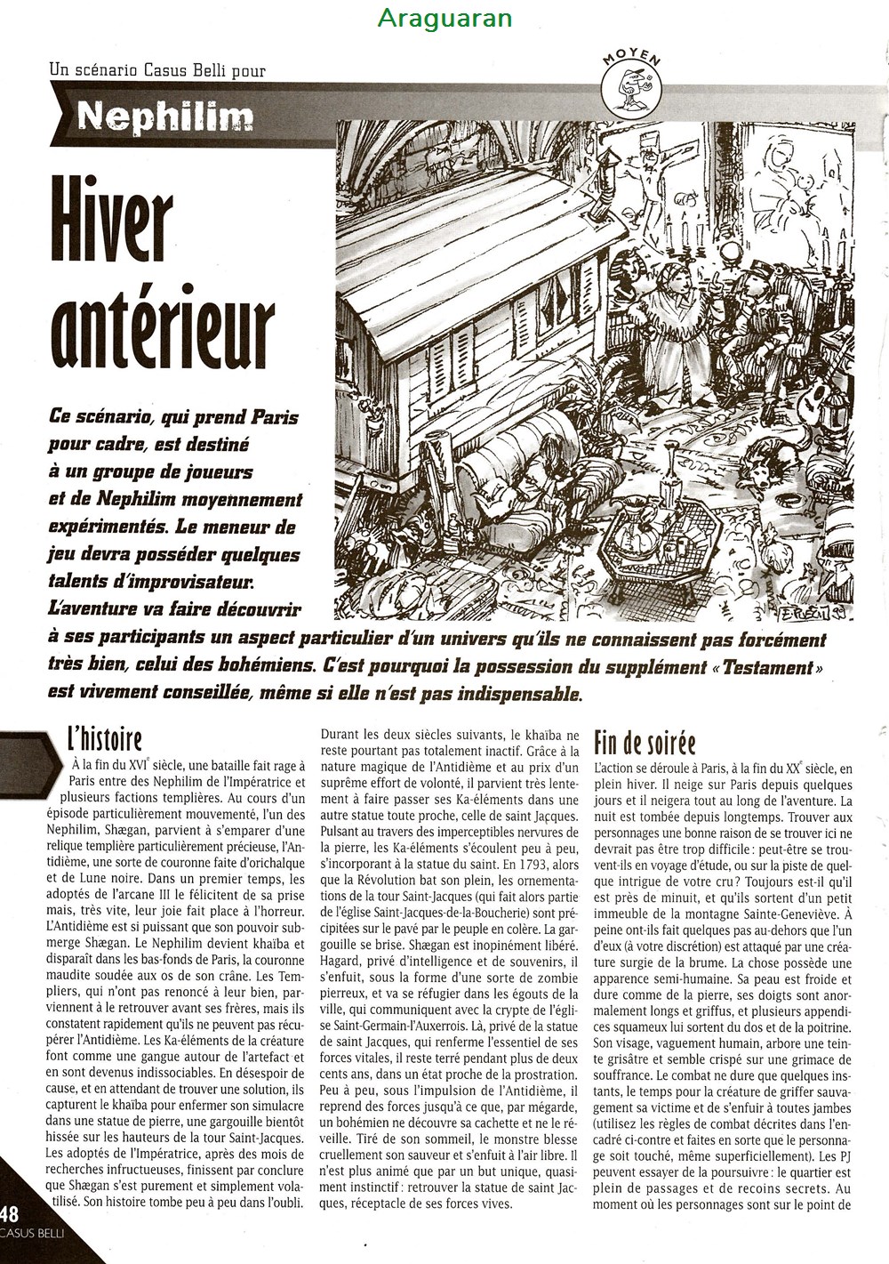 Scénario - Nephilim - Hiver antérieur jeux de societe jouets roles scenario nephilim hiver anterieur