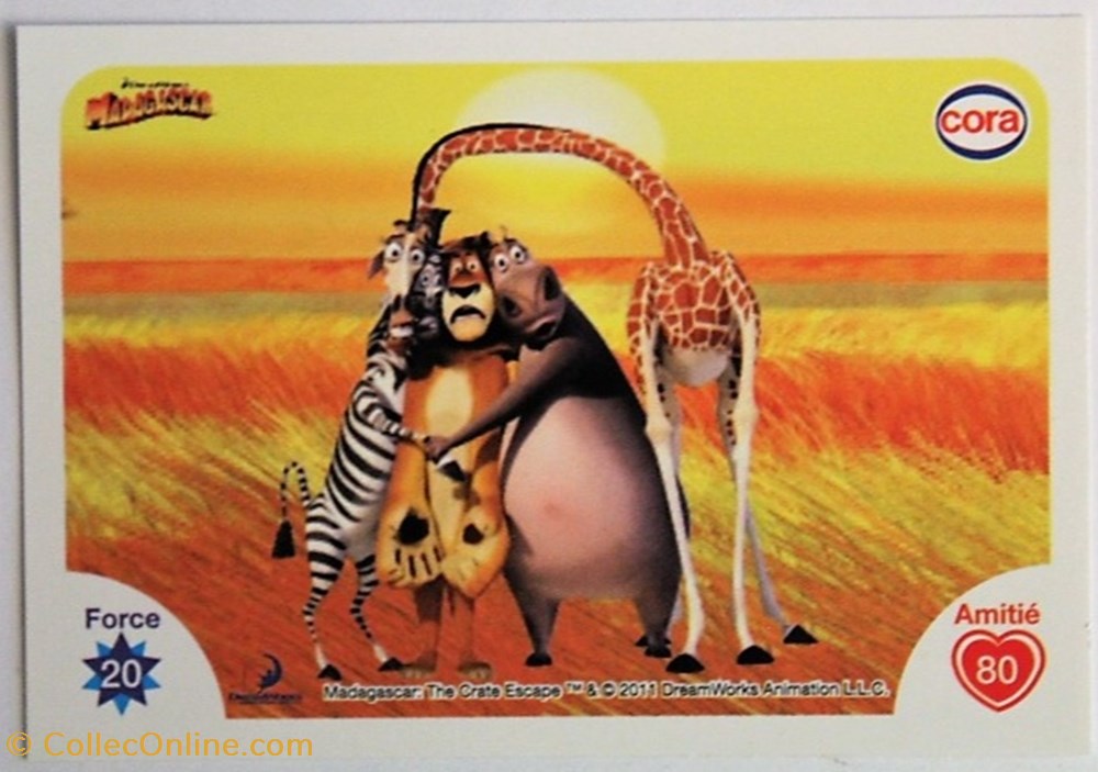Dreamworks Cora 2011 - C088 - Madagascar jeux jouets jeu de carte collectionner dreamworks cora 2011 c088 madagascar