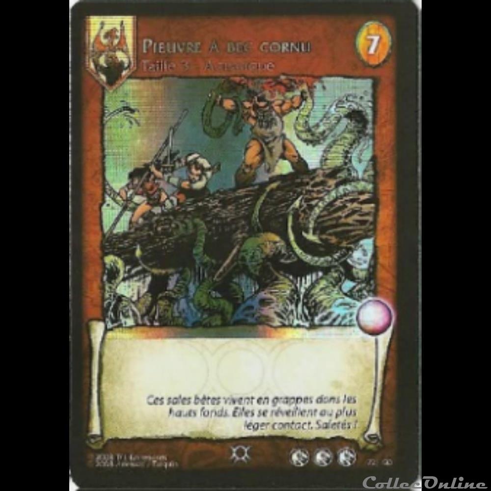 Lanfeust de Troy - 072 - Pieuvre à bec cornu jeux jouet jeu carte collectionner lanfeust de troy 072 pieuvre a bec cornu