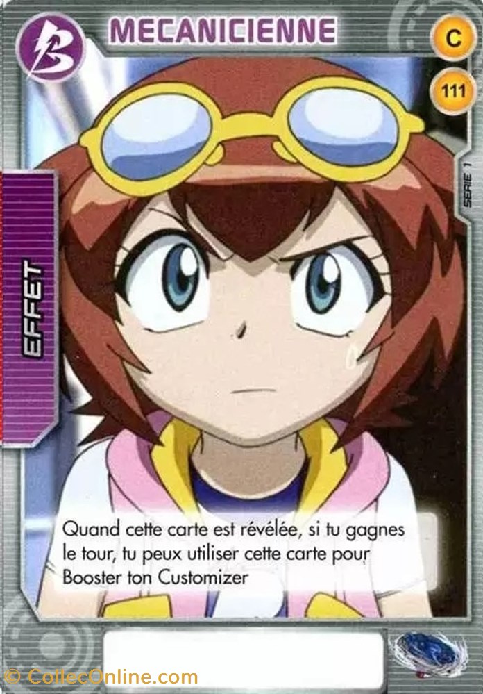TCG Beyblade - 111/160 - Mécanicienne jeux jouets jeu carte collectionner tcg beyblade 111 160 mecanicienne