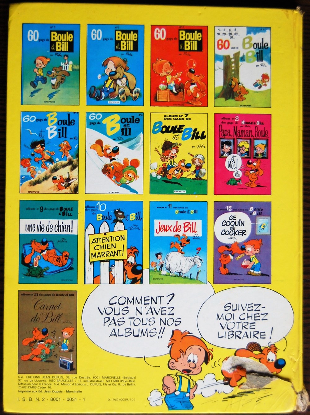 Boule et Bill - 02 - 60 gags de Boule et Bill n°2 - Rééd. 1977 livres bd revues bandes dessinees boule et bill 02 60 gags de boule et bill n 2 reed 1977