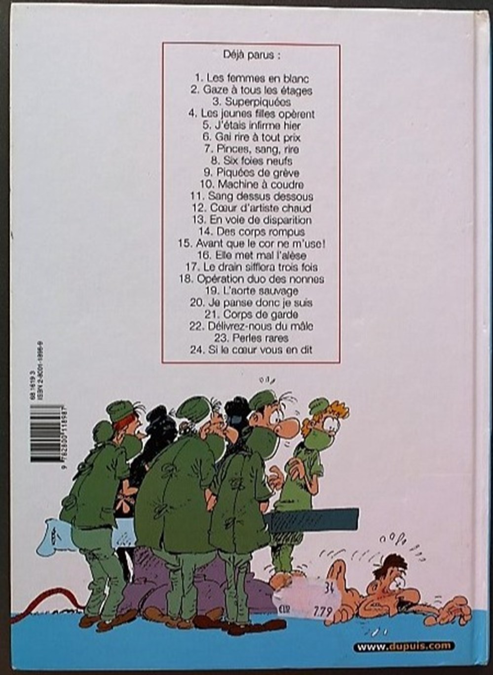Les femmes en blanc - 09 - Piquées de grève - Rééd. 2003 livres bd revues bandes dessinees les femmes en blanc 09 piquees de greve reed 2003