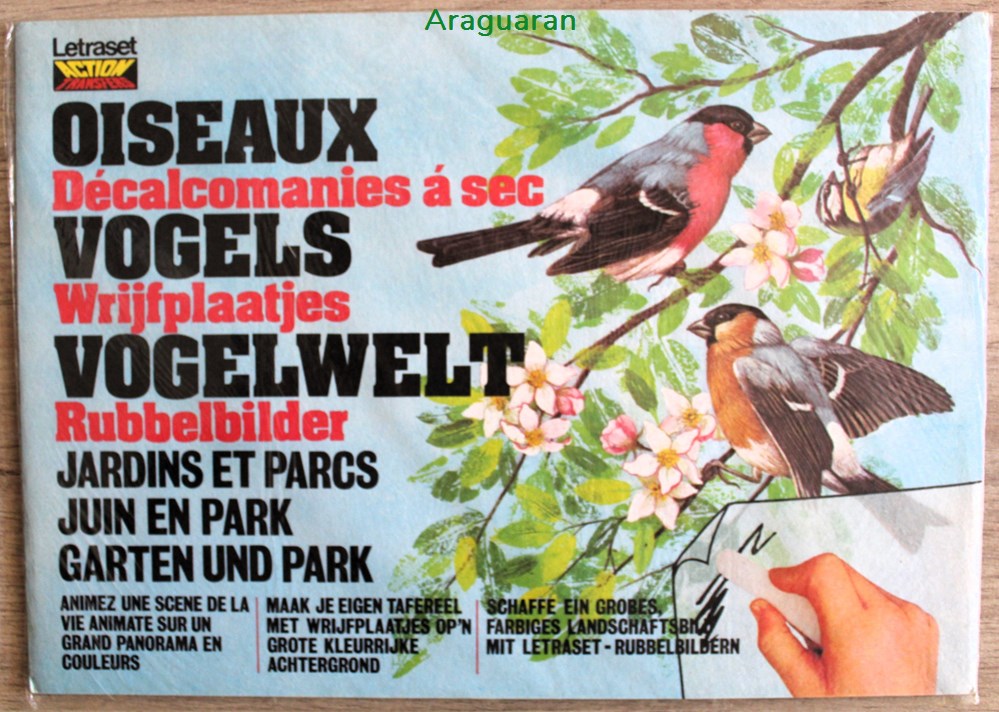 divers decorations magnets autocollants decalcomanies decorama letraset action transfers oiseaux des jardins et parcs