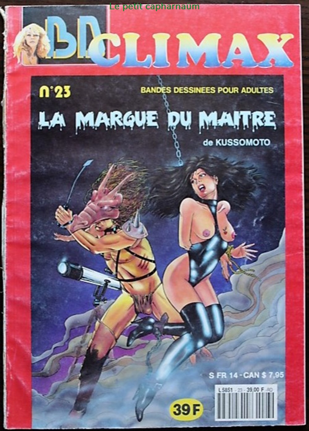 BD Climax - 23 - La marque du maître - EO 1990 livres revues bd climax 23 la marque du maitre eo 1990
