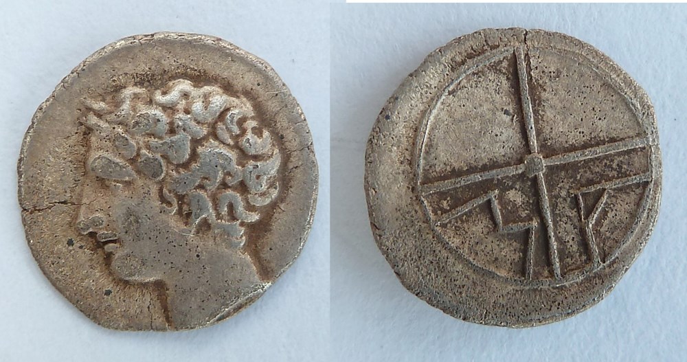 monnaies antiques grecques obole de marseille tete a gauche