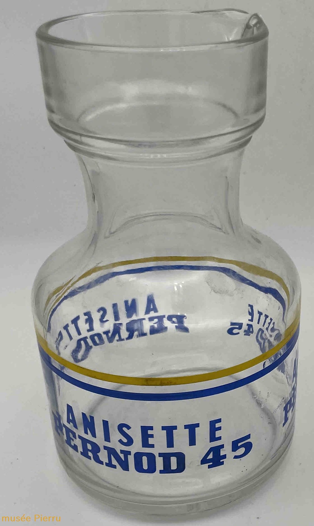 objets publicitaires pernod 45 verre bleu jaune