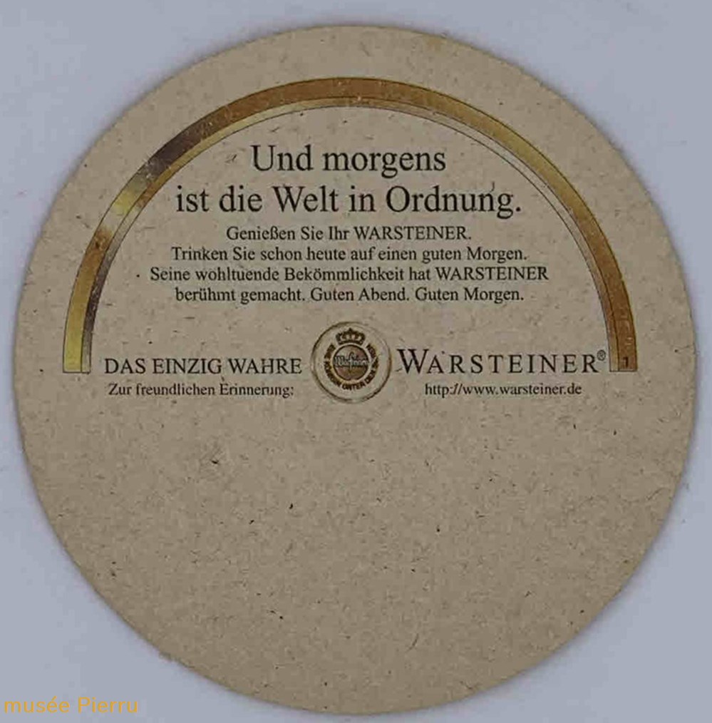 Warsteiner (Und morgens...) objets publicitaires warsteiner und morgens