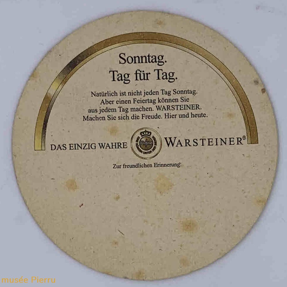 Warsteiner ( Sonntag Tag für Tag ) objets publicitaires warsteiner sonntag tag fur tag