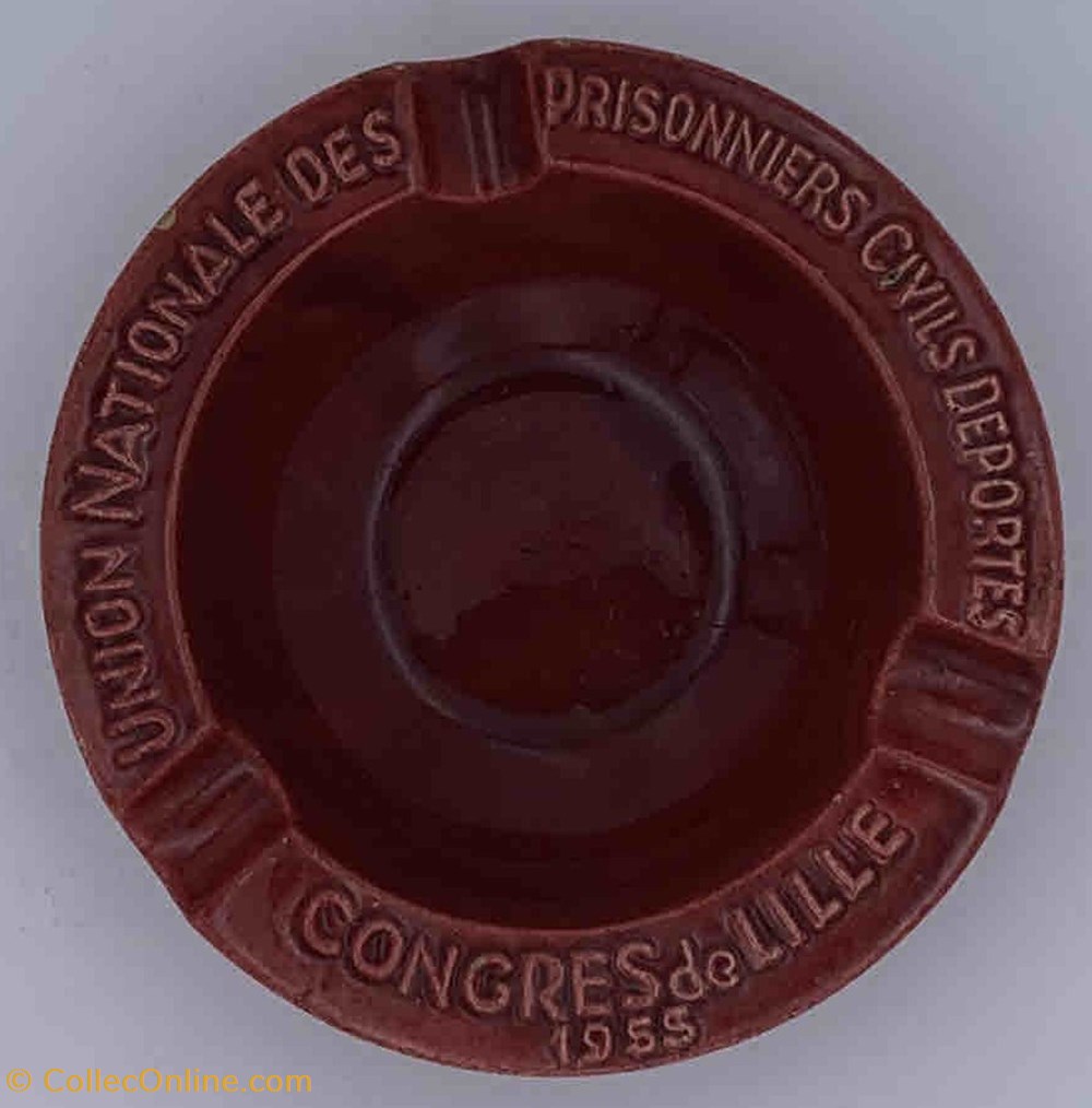UNION NATIONALE DES PRISONNIER CIVILS DEPORTES LILLE 1955 objets publicitaires union nationale des prisonnier civils deportes lille 1955