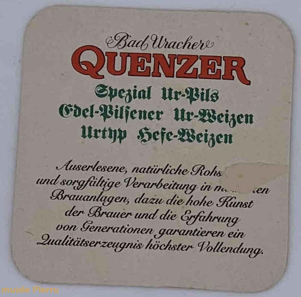 Quenzer Bräu objets publicitaires quenzer brau