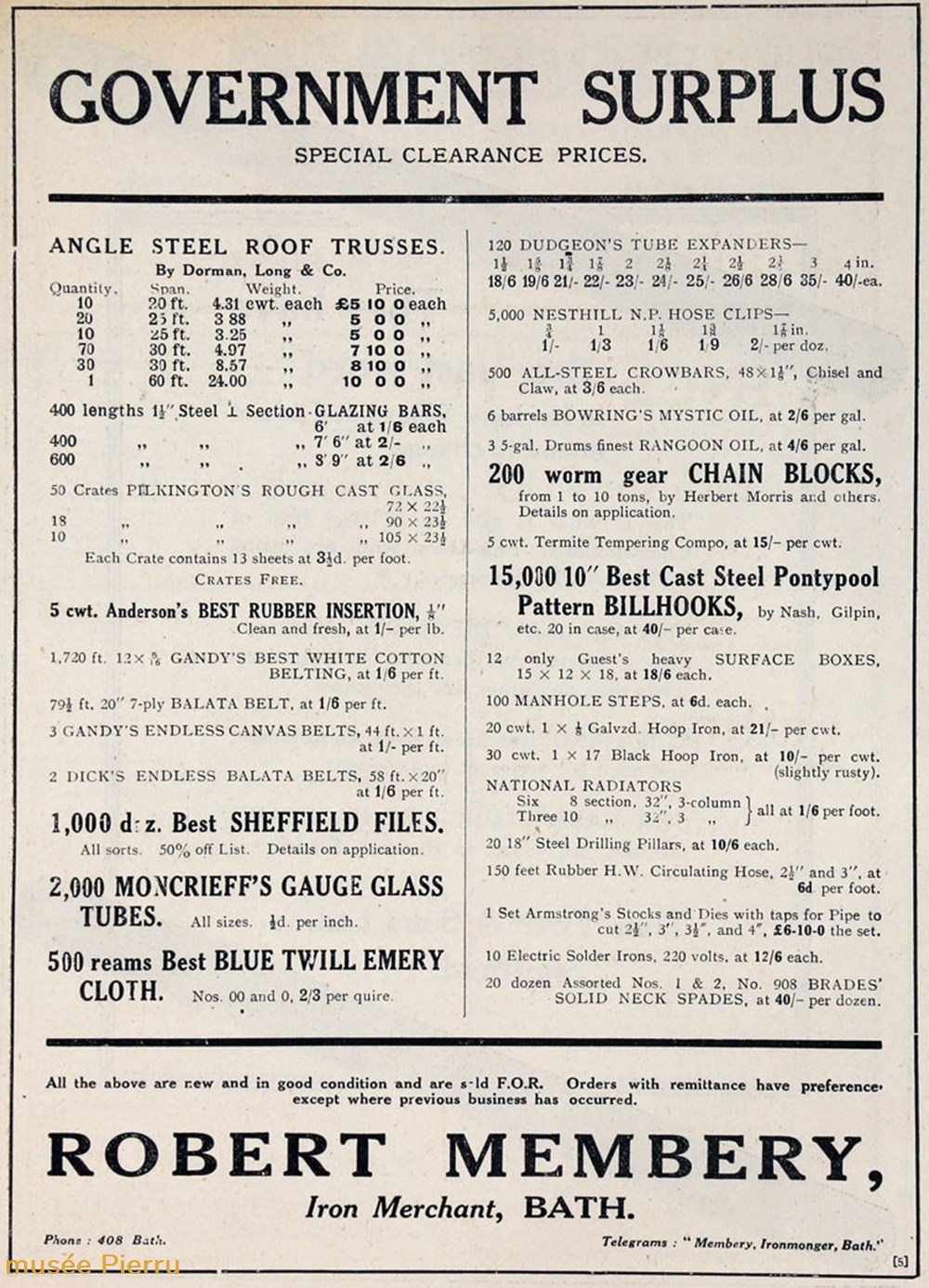 Robert Membery 3 objets publicitaires robert membery