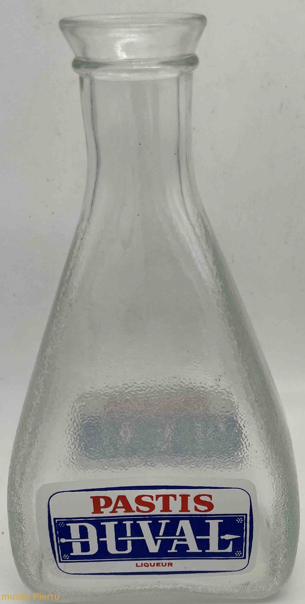 objets publicitaires duval rouge bleu verre