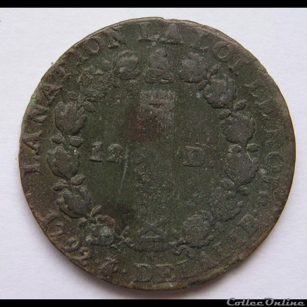 12 Deniers monnaie france moderne 12 deniers