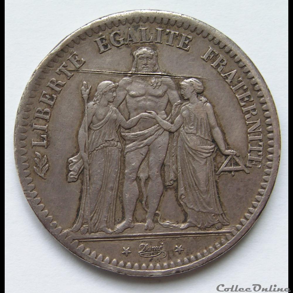 5 Francs Hercule 1848 BB monnaie france moderne 5 francs hercule 1848 bb