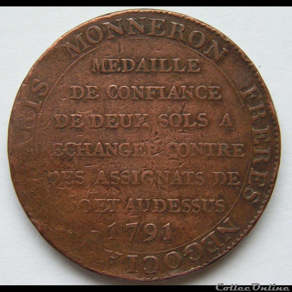 Monneron monnaie france moderne monneron